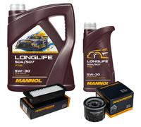 DENCKERMANN Controllo Set MANNOL LONGLIFE 5W-30 6L Per Suzuki Celerio 1.0