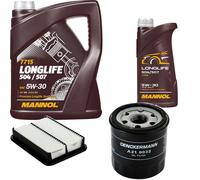 DENCKERMANN Controllo Set MANNOL LONGLIFE 5W-30 6L Per Toyota Corolla Compact