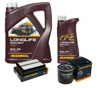 DENCKERMANN Controllo Set MANNOL LONGLIFE 5W-30 6L Per Toyota Previa 2.4