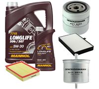 DENCKERMANN Controllo Set MANNOL LONGLIFE 5W-30 6L Per Volvo V90 Kombi