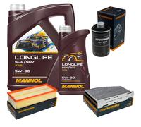 DENCKERMANN Controllo Set MANNOL LONGLIFE 5W-30 6L Per VW Golf VI 2.0 GTI 1.8