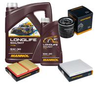 DENCKERMANN Controllo Set MANNOL LONGLIFE 5W-30 6L Per VW Golf VII 1.0 TSI