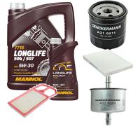 DENCKERMANN Controllo Set MANNOL LONGLIFE 5W-30 6L Per VW Lupo 1.4 16V Seat