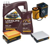 DENCKERMANN Controllo Set MANNOL LONGLIFE 5W-30 6L Per VW Passat Variant 2.0