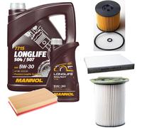 DENCKERMANN Controllo Set MANNOL LONGLIFE 5W-30 6L Per VW Passat Variant 2.0