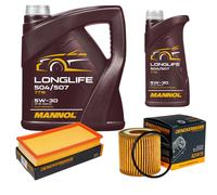 DENCKERMANN Controllo Set MANNOL LONGLIFE 5W-30 6L Per VW Polo 1.2 12V Seat
