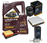 DENCKERMANN Controllo Set MANNOL LONGLIFE 5W-30 6L Per VW Polo 1.4 16V Seat