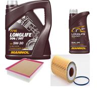 DENCKERMANN Controllo Set MANNOL LONGLIFE 5W-30 6L Per VW Polo 1.8 GTI Seat