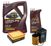 DENCKERMANN Controllo Set MANNOL LONGLIFE 5W-30 6L Per VW Transporter IV Bus