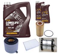 Denckermann Controllo Set mannol Longlife 5W-30 7L per ' Aria Audi A4 Avant 3.0