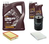DENCKERMANN Controllo Set MANNOL LONGLIFE 5W-30 7L Per Audi 100 2.3 E 2.0 A6
