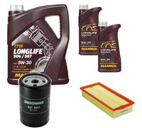 DENCKERMANN Controllo Set MANNOL LONGLIFE 5W-30 7L Per Audi 80 1.8 S 2.0 E