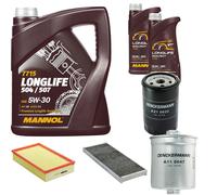 DENCKERMANN Controllo Set MANNOL LONGLIFE 5W-30 7L Per Audi 80 Avant 2.6