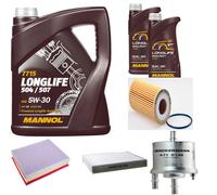 DENCKERMANN Controllo Set MANNOL LONGLIFE 5W-30 7L Per Audi A1 Sportback S1