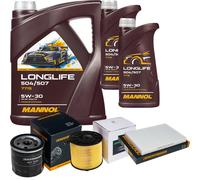 DENCKERMANN Controllo Set MANNOL LONGLIFE 5W-30 7L Per Audi A4 Avant 1.4 TFSI
