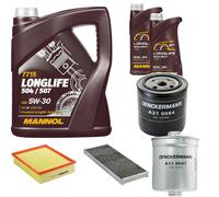 DENCKERMANN Controllo Set MANNOL LONGLIFE 5W-30 7L Per Audi A4 Avant 2.4 S4