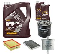 DENCKERMANN Controllo Set MANNOL LONGLIFE 5W-30 7L Per Audi A4 Cabriolet 2.4