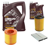 DENCKERMANN Controllo Set MANNOL LONGLIFE 5W-30 7L Per Audi A6 2.0 TFSI