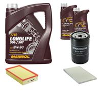 DENCKERMANN Controllo Set MANNOL LONGLIFE 5W-30 7L Per Audi A6 2.6 2.3