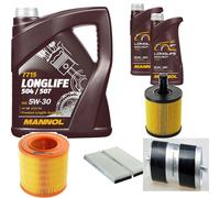 DENCKERMANN Controllo Set MANNOL LONGLIFE 5W-30 7L Per Audi A6 Avant 2.0 TDI