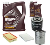 DENCKERMANN Controllo Set MANNOL LONGLIFE 5W-30 7L Per Audi A6 Avant 2.5 TDI
