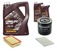 DENCKERMANN Controllo Set MANNOL LONGLIFE 5W-30 7L Per Audi A6 Avant 2.5 TDI