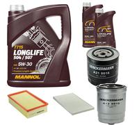 DENCKERMANN Controllo Set MANNOL LONGLIFE 5W-30 7L Per Audi A6 Avant 2.5 TDI