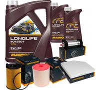 DENCKERMANN Controllo Set MANNOL LONGLIFE 5W-30 7L Per Audi A6 Avant 3.0 TDI