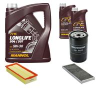 DENCKERMANN Controllo Set MANNOL LONGLIFE 5W-30 7L Per Audi Coupe 2.0 2.3 20V