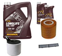 DENCKERMANN Controllo Set MANNOL LONGLIFE 5W-30 7L Per BMW 1 Serie 116I 3 Serie