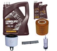 Denckermann Controllo Set mannol Longlife 5W-30 7L per BMW 1er 118i 116i 3er