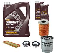 DENCKERMANN Controllo Set MANNOL LONGLIFE 5W-30 7L Per BMW 3 Serie 325td 325tds
