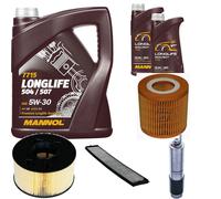 DENCKERMANN Controllo Set MANNOL LONGLIFE 5W-30 7L Per BMW 3er Compact 316 TI