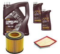 DENCKERMANN Controllo Set MANNOL LONGLIFE 5W-30 7L Per BMW 5 Serie 523i 525i