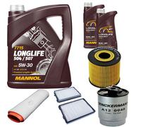 DENCKERMANN Controllo Set MANNOL LONGLIFE 5W-30 7L Per BMW 5 Serie Touring 530d