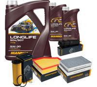 Denckermann Controllo Set mannol Longlife 5W-30 7L per BMW 5er Touring 530d
