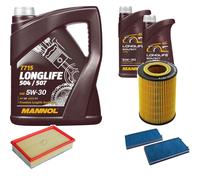 Denckermann Controllo Set mannol Longlife 5W-30 7L per BMW 7er 730i Sx. 740d