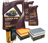 Denckermann Controllo Set mannol Longlife 5W-30 7L per BMW Di 5er Touring