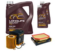 DENCKERMANN Controllo Set MANNOL LONGLIFE 5W-30 7L Per BMW Z4 Roadster 2.0i