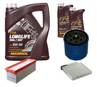 DENCKERMANN Controllo Set MANNOL LONGLIFE 5W-30 7L Per Dacia Duster Logan