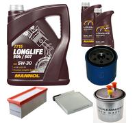 DENCKERMANN Controllo Set MANNOL LONGLIFE 5W-30 7L Per Dacia Duster Logan