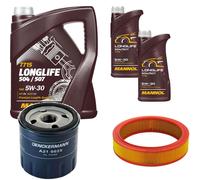 DENCKERMANN Controllo Set MANNOL LONGLIFE 5W-30 7L Per Fiat Punto Van 1.2 60