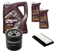 DENCKERMANN Controllo Set MANNOL LONGLIFE 5W-30 7L Per Hyundai Atos 1.0i