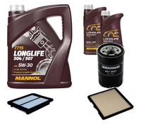 DENCKERMANN Controllo Set MANNOL LONGLIFE 5W-30 7L Per Hyundai I10 1.1