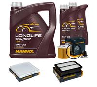 DENCKERMANN Controllo Set MANNOL LONGLIFE 5W-30 7L Per Hyundai Kona 1.6 CRDi