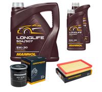 DENCKERMANN Controllo Set MANNOL LONGLIFE 5W-30 7L Per KIA Cerato 1.6 2.0