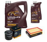 DENCKERMANN Controllo Set MANNOL LONGLIFE 5W-30 7L Per KIA Cerato 1.6 2.0