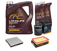 DENCKERMANN Controllo Set MANNOL LONGLIFE 5W-30 7L Per KIA Cerato 1.6 2.0