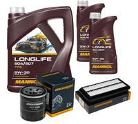 DENCKERMANN Controllo Set MANNOL LONGLIFE 5W-30 7L Per KIA Picanto 1.1 1.0