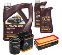 DENCKERMANN Controllo Set MANNOL LONGLIFE 5W-30 7L Per Lancia Y 1.2 16V